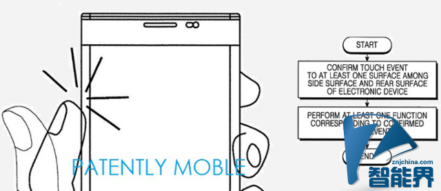三星获曲面屏新专利 弧度更大支持背部触控