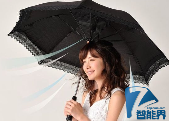 夏季消暑神器：内置小风扇的晴雨两用伞