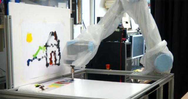 这款眼球跟踪机器人让你在吃饭时也能作画