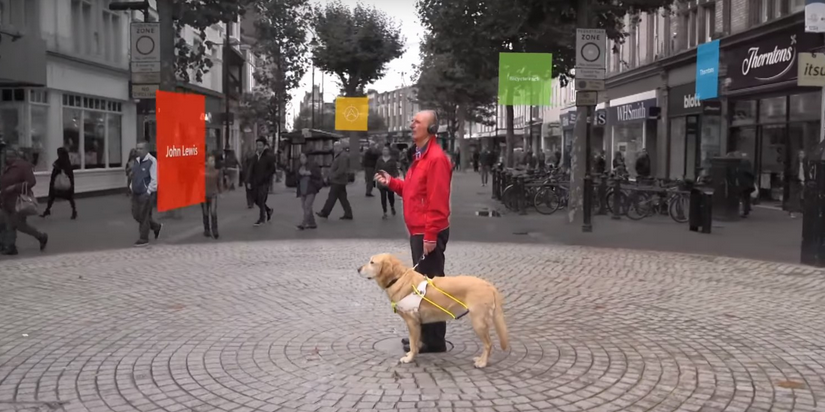 微软的3D音频技术，帮助弱视人群进行城市导航