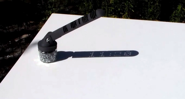 科技感十足的3D打印日晷 阴影里显示时间