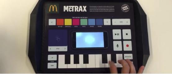 麦当劳这一次将餐盘改造成了智能音乐编辑器