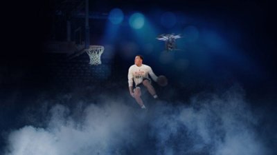 英特尔无人机首次亮相NBA扣篮大赛 助阵戈登创意表演