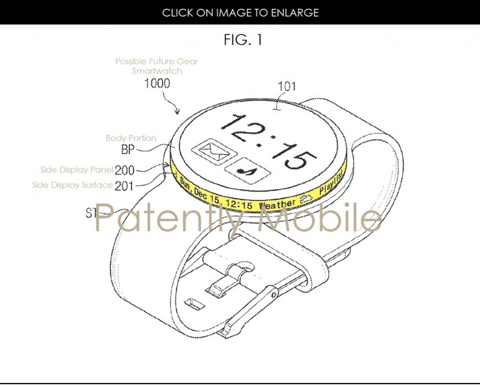 三星披露新专利 智能手表可搭载第二块环形屏幕