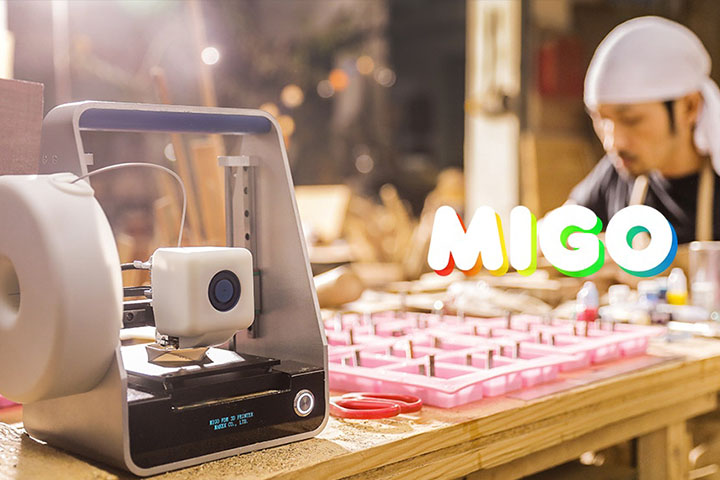 Migo便携式可联网3D打印机会雕刻