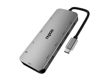 【免费试用】雷柏XD200 USB-C 10口扩展坞分线转换器